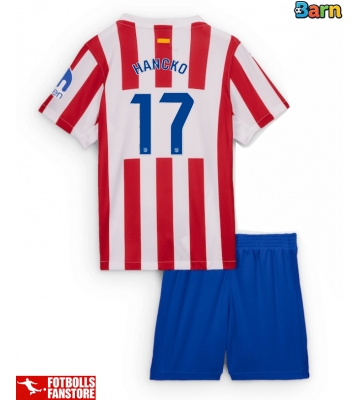 Atletico Madrid David Hancko #17 Hemmatröja Barn 2025-26 Kortärmad (+ Korta byxor)